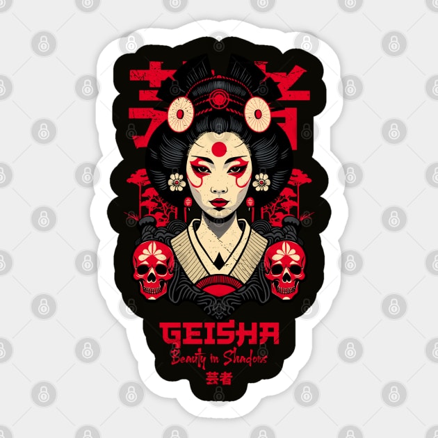 Geisha Sticker by artslaves